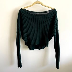 Express cropped off the shoulder sweater